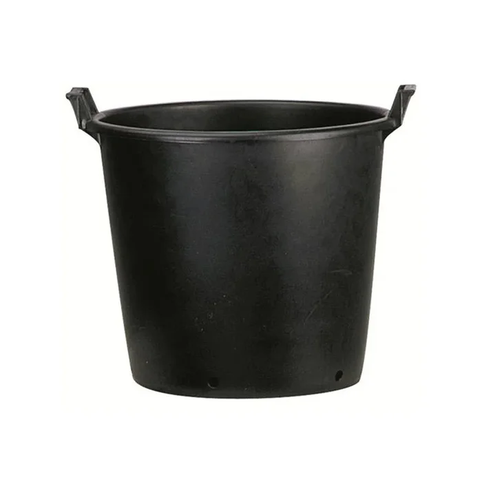 Runder Topf schwarz mit Griffen schwarz60/55x48cm 90L