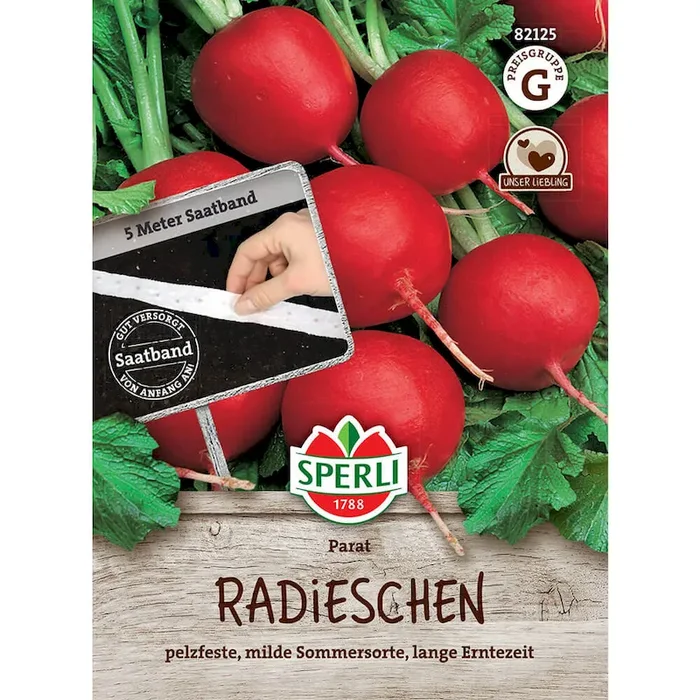 Saatband Radies ‚Parat‘ Raphanus sativus – Bestellnummer 9927467