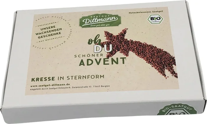 Saatgut Dillmann Kresse Box Bio „Sternschweif Frohe Weihnachten“