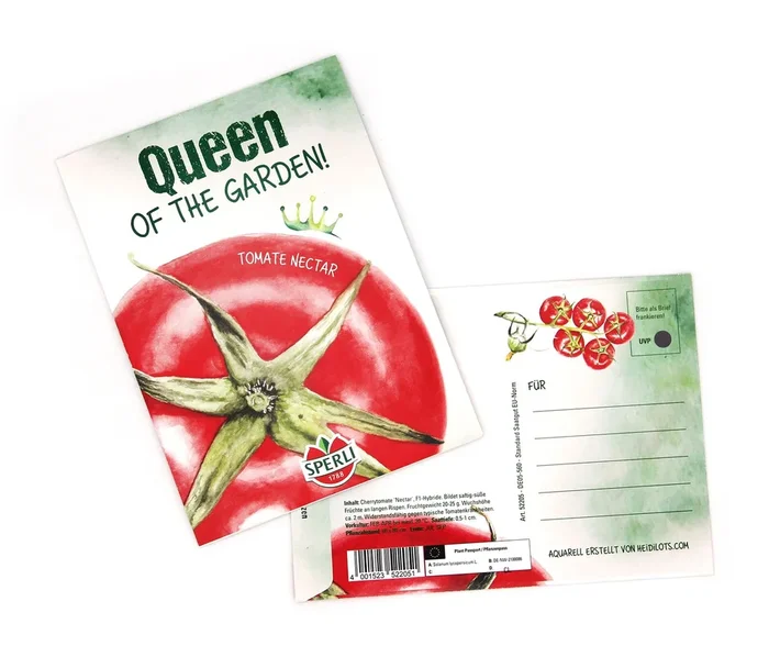 Saatgut Postkarte zum Verschicken – Tomate Nectar