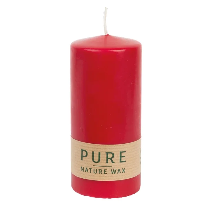 Safe Candle Kerze ‚Pure‘, karminrot, Ø 6 x H 13 cm