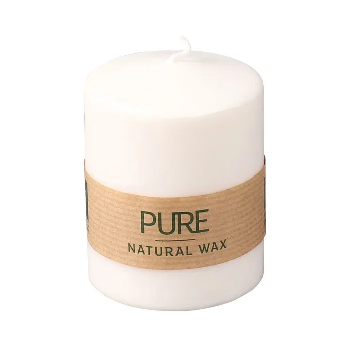 Safe Candle Kerze ‚Pure‘, natural, Ø 7 x H 9 cm