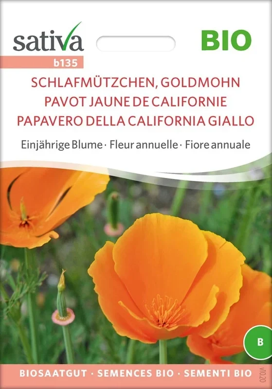 Sativa Bio Einjährige Blume „Schlafmützchen, Goldmohn“