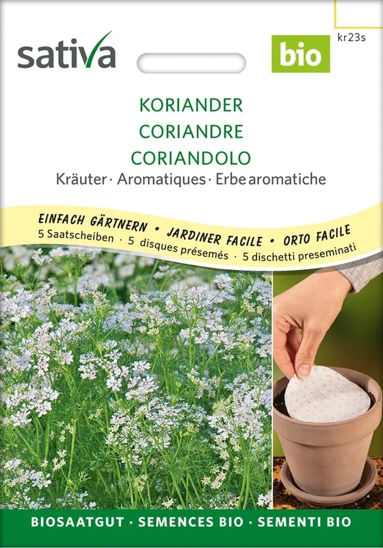 Sativa Bio Koriander „Saatscheiben“