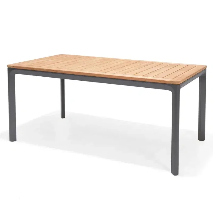 ScanCom Tisch ‚Dalgas‘, grau/braun, ca. 160 x 90 x H 75 cm