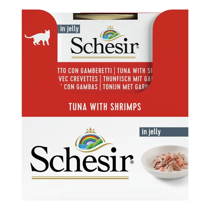 Schesir Cat Jelly, Thunfisch & Garnelen, 85 g