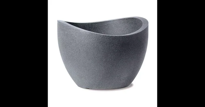 Scheurich Pflanzgefäß Wave Globe Ø 50 cm Schwarz-Granit