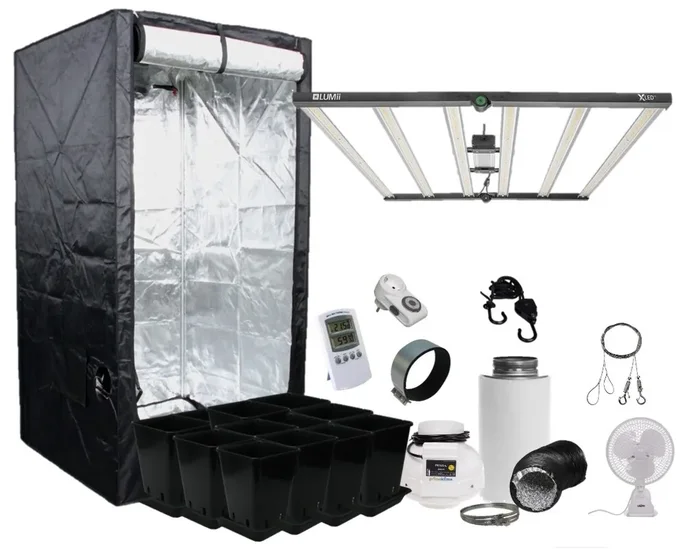 Secret Jardin 150x150x200 cm Growbox Set LED LUMii XLED 680W