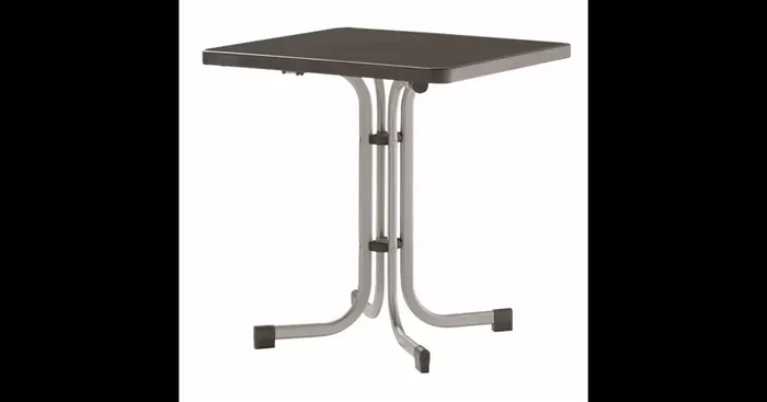 Sieger Klapptisch 70x70cm graph./Mecalit anthrazit Stahl
