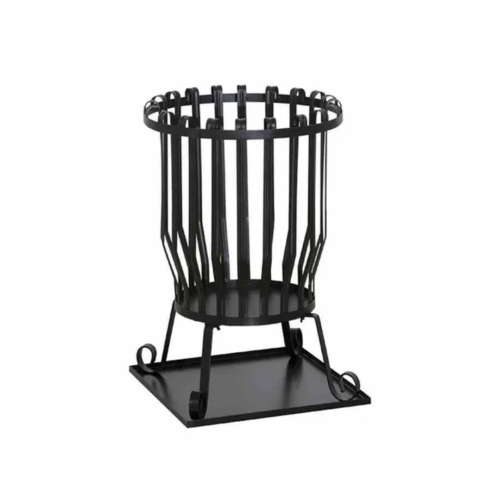Siena Garden Feuerkorb Druma, Ø 43x63cm schwarz Stahl