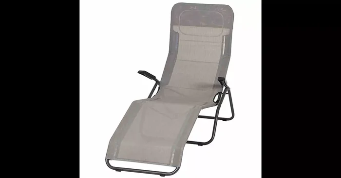 Siena Garden Kippliege Textilbezug in taupe Anco 144 x 72,5 x 103,5 cm anthrazit