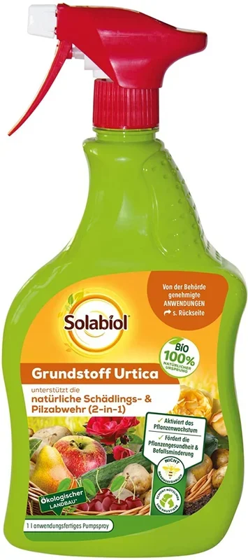 Solabiol Grundstoff Urtica Spray, unterstützt die Abwehr von Schädlingen und Pilzkrankheiten