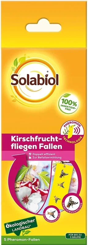 Solabiol Kirschfruchtfliegen Fallen, zur Befallsermittlung von Kirsch-, und Walnussfruchtfliege