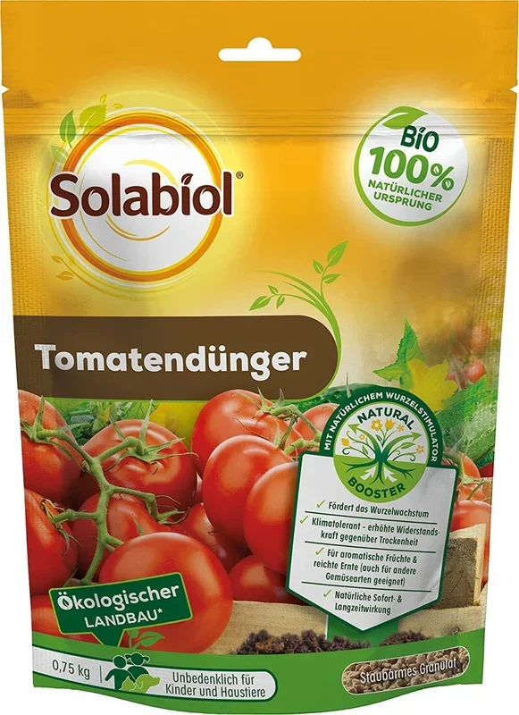 Solabiol Tomatendünger mit Wurzelstimulator und natürlicher Sofort- u Langzeitwirkung, Granulat