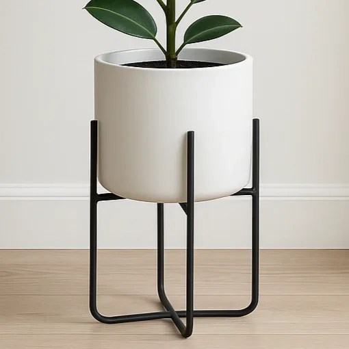 Sparta Matte Black Plant Stand