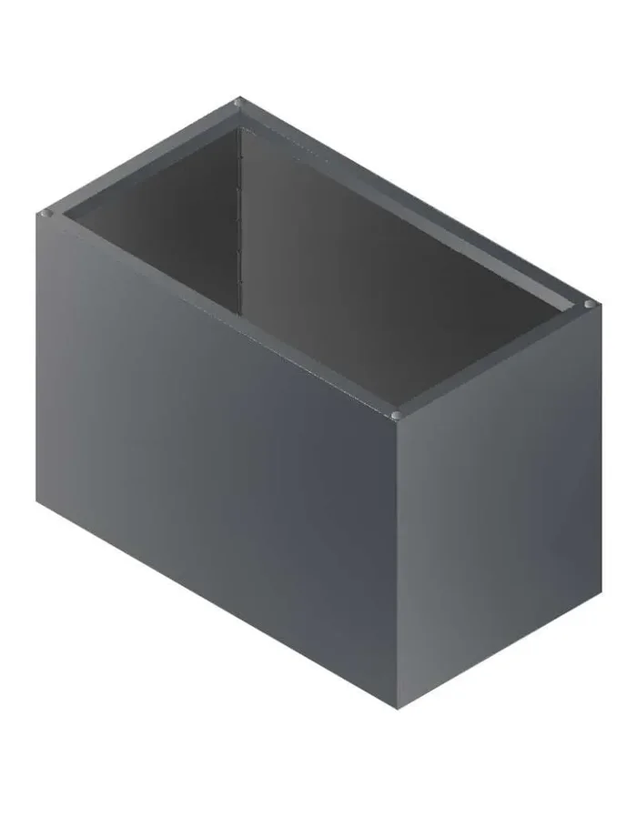 STOUT componibile in acciaio 80x45cm alta 60cm grigia