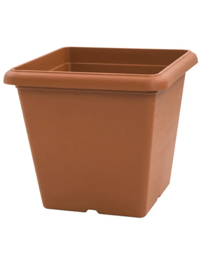TERRAE Quadratische Vase mit zerkratzter, matter Oberfläche
