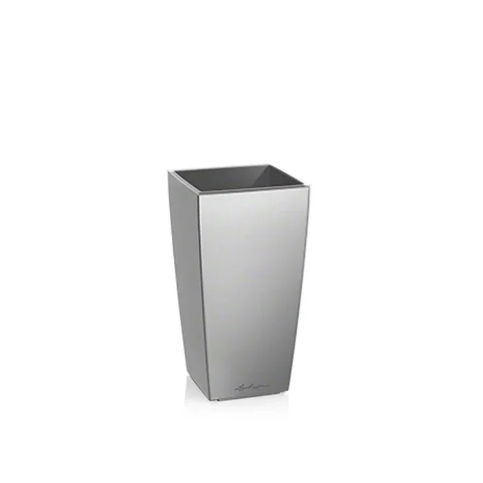 Topf Lechuzza Mini Cubi 9 Silber , Hydrokulturtopf , Reservetopf