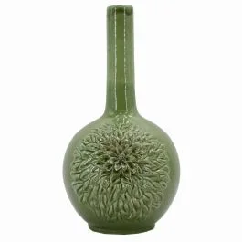 Vase Chrysantheme Keramik D24xH51 cm Grün