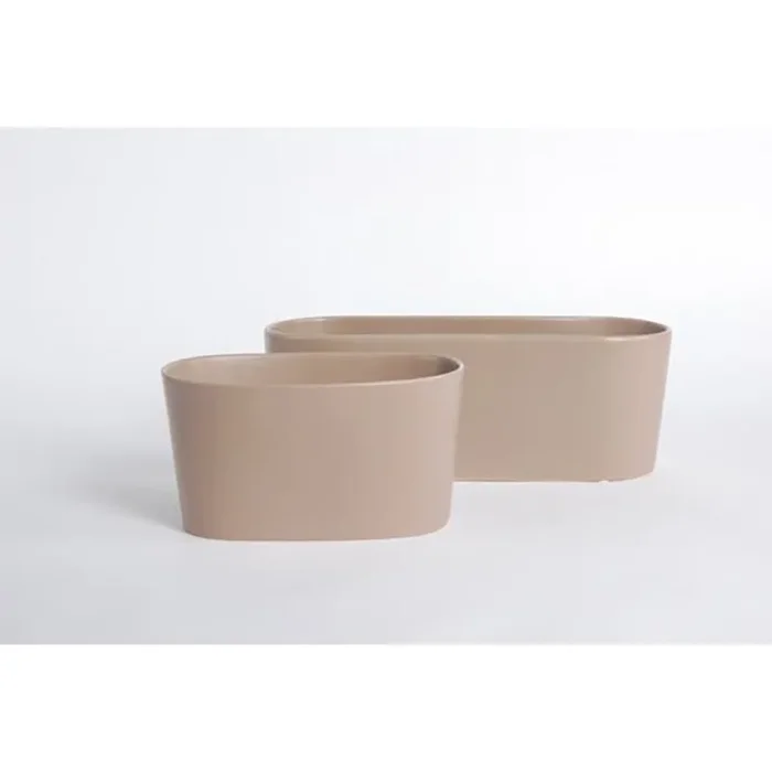 VASE DOP ORCHIDEA L26,5 TAUPE MATT