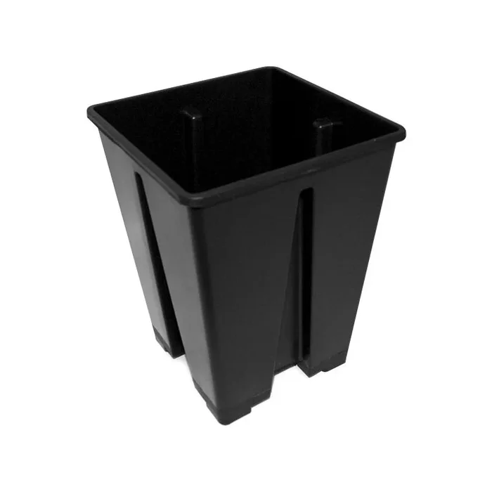 Viereckiger Topf schwarz Kunststoff 15X15X20 3,4L