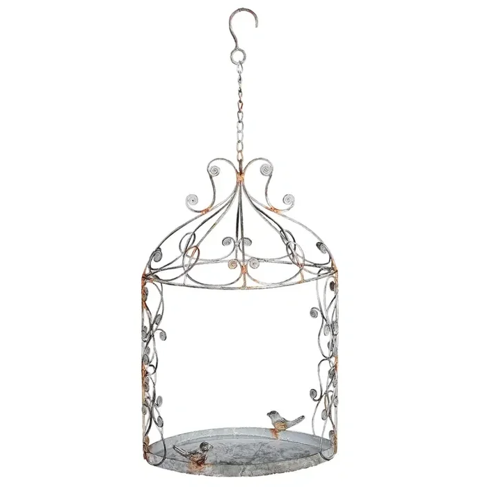 Vogelkäfig zum Hängen, graubraun, Eisen, Höhe ca. 40 cm