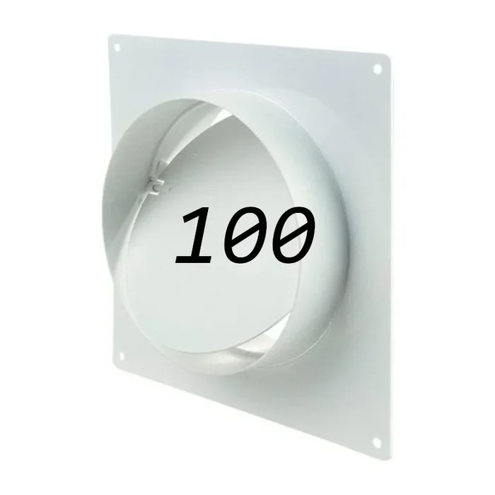Wandanschluss mit Rückschlagventil 100mm (PVC)
