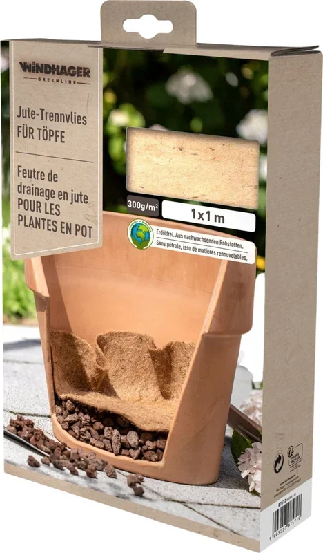 Windhager Jute-Trennvlies für Töpfe