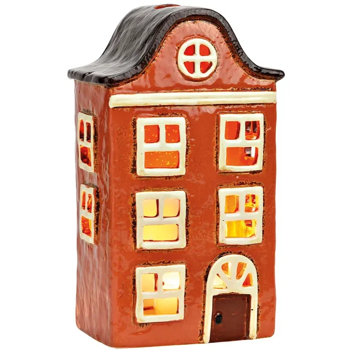 Windlichthaus aus Steingut – Motiv „Stadthaus“ Bestellnummer 9002802