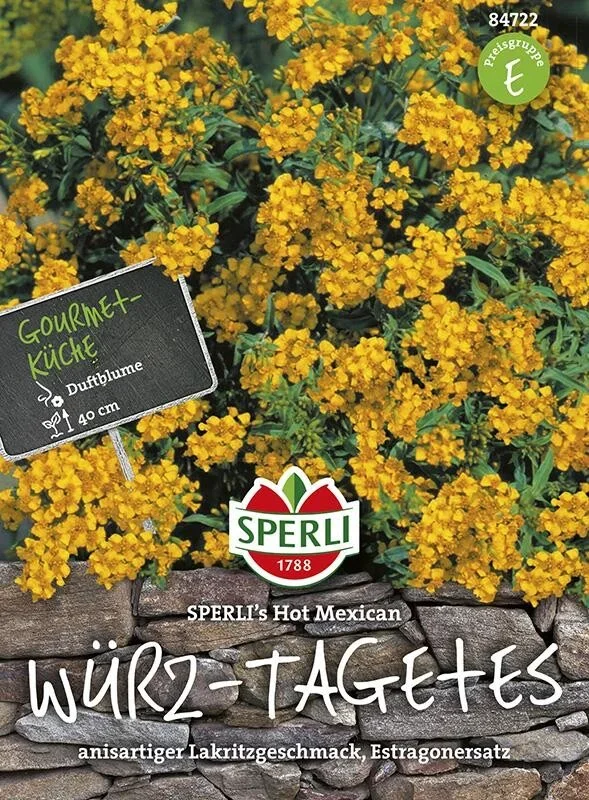 Würz- Tagetes SPERLING´s Hot Mexican, essbare Blüten