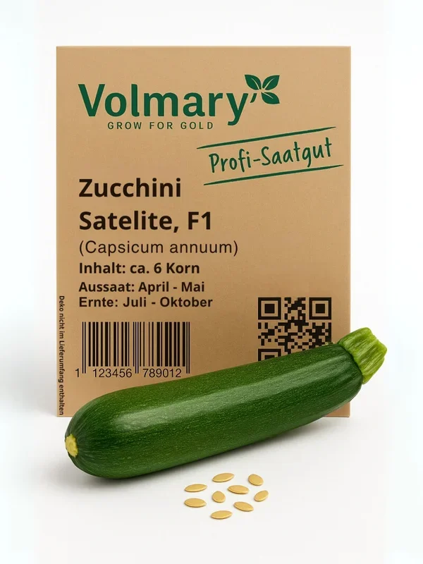 Zucchini Satelite, F1, Grüne, runde Zucchini, leckere Spezialität, gut zum Füllen